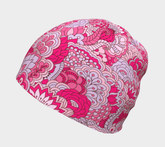 Orbi Pink Kaleidoscope Floral Women's Beanie | Blissfully Brand